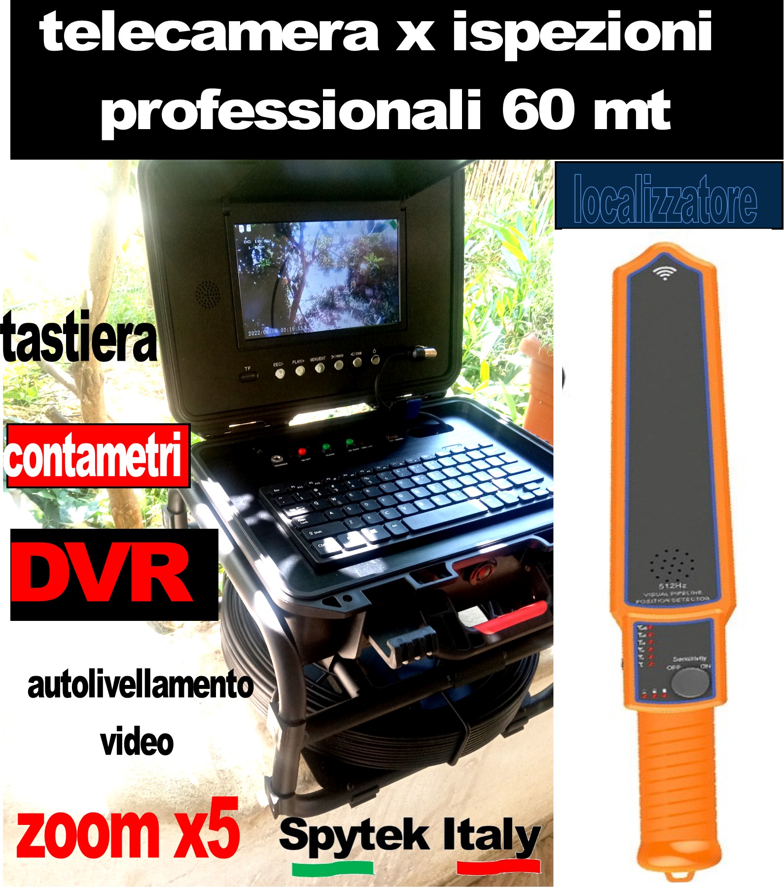 Telecamera per ispezione tubi telecamera per fognatura HD 1080P